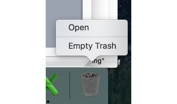 Mac 清除垃圾桶選項之畫面截圖